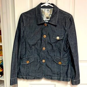 J. Jill Medium Petite Light Weight Denim Blazer-perfect for spring!